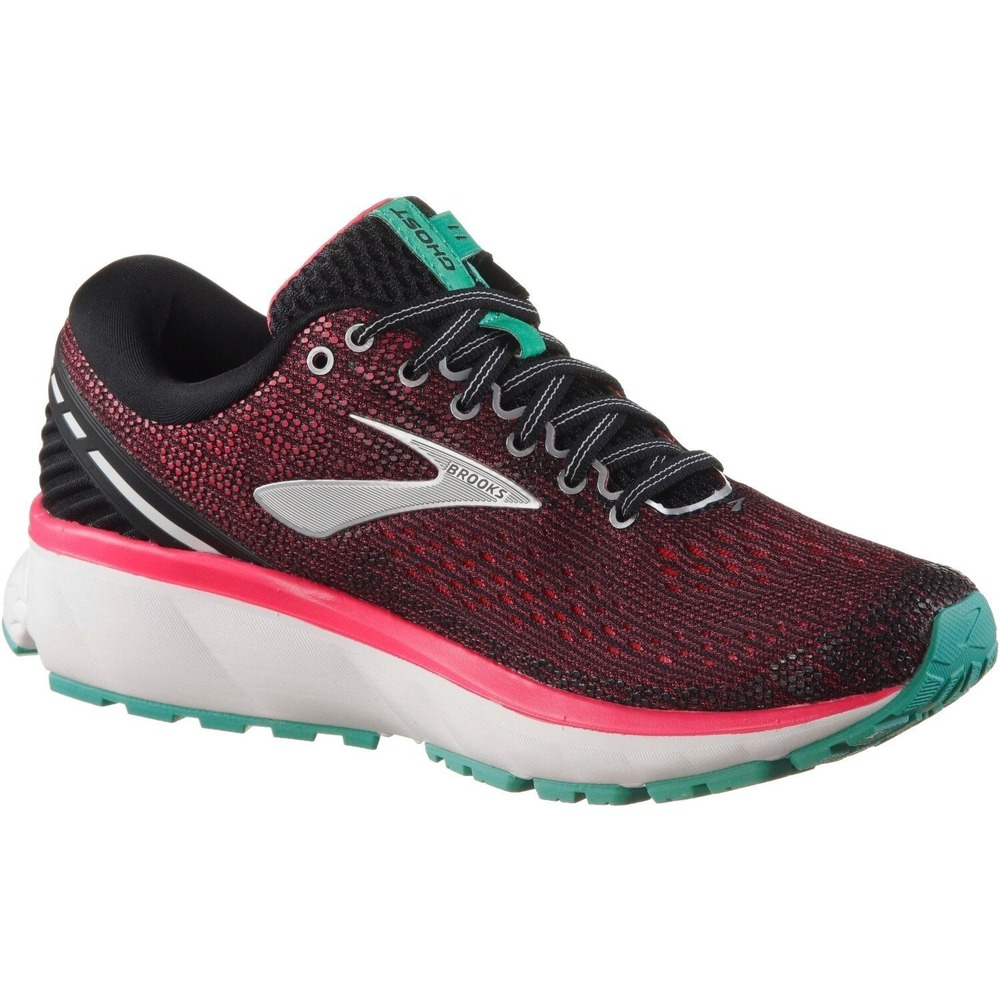 Brooks Ghost 11 Womens Running Shoes Red Black Pink Mint Green 1202771B017 Sz 9
